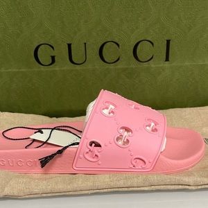 Pink Gucci slides